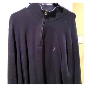 Polo by Ralph Lauren XL Blue 3/4 Zip-Sweater